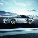 2011 Silver Porsche 911 GT2 RS wallpaper Side view