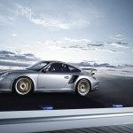 2011 Silver Porsche 911 GT2 RS wallpaper Side view