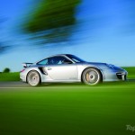 2011 Silver Porsche 911 GT2 RS wallpaper Side view