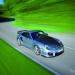2011 silver Porsche 911 GT2 RS wallpaper Top angle view