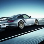 2011 Silver Porsche 911 GT2 RS wallpaper Side angle view