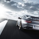 2011 Silver Porsche 911 GT2 RS wallpaper Rear view