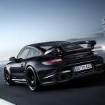 2011 black Porsche 911 GT2 RS wallpaper Rear angle view