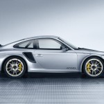 2011 Silver Porsche 911 GT2 RS wallpaper Side view
