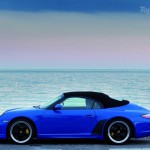 2010 blue Porsche 911 Speedster Side view