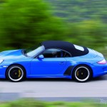 2010 blue Porsche 911 Speedster Side view