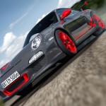 2010 Grey Black Guards Red Porsche 911 GT3 RS wallpaper Front angle view