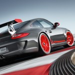 2010 Grey Black Guards Red Porsche 911 GT3 RS wallpaper Rear angle view