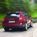 Red Porsche Cayenne GTS 2008 1600x1200 wallpaper Rear angle view
