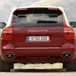 Red Porsche Cayenne GTS 2008 1600x1200 wallpaper Rear view