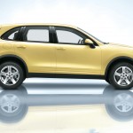 Yellow Porsche Cayenne S 2011 3000x1560 wallpaper Side view
