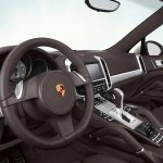 Sand White Porsche Cayenne S Hybrid 2011 3000x1560 wallpaper Interior