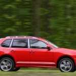 Red Porsche Cayenne S Titanium 2006 1600x1200 wallpaper Side view