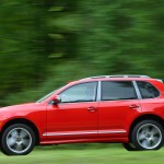 Red Porsche Cayenne S Titanium 2006 1600x1200 wallpaper Side view