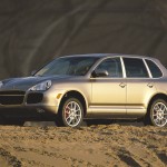 Porsche Cayenne Turbo 2004 1600x1200 wallpaper Front angle side view