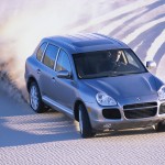 Porsche Cayenne Turbo 2004 1600x1200 wallpaper Front angle top view