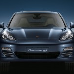 Aqua Blue Metallic Porsche Panamera 4S 2011 wallpaper Front view
