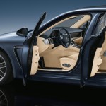 Aqua Blue Metallic Porsche Panamera 4S 2011 wallpaper Side view