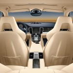 Aqua Blue Metallic Porsche Panamera 4S 2011 wallpaper Interior