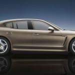 Cognac Metallic Porsche Panamera 4 2011 wallpaper Side view