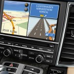 Aqua Blue Metallic Porsche Panamera 4S 2011 wallpaper Interior Screen
