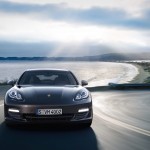 Carbon Grey Metallic Porsche Panamera S 2011 wallpaper Front view