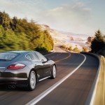 Carbon Grey Metallic Porsche Panamera S 2011 wallpaper Rear angle view