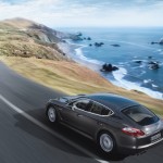 Carbon Grey Metallic Porsche Panamera S 2011 wallpaper Rear angle top view