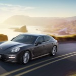Carbon Grey Metallic Porsche Panamera S 2011 wallpaper Front side angle view