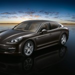 Carbon Grey Metallic Porsche Panamera S 2011 wallpaper Front angle view