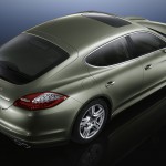 Cristal Green Metallic Porsche Panamera S Hybrid 2011 wallpaper Side angle top view