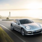 GT Silver Metallic Porsche Panamera Turbo 2011 wallpaper Front angle view