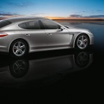 GT Silver Metallic Porsche Panamera Turbo 2011 wallpaper Side view