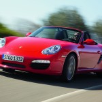 2008 Red Porsche Boxster wallpaper Front angle side view