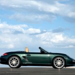 2009 Porsche Racing Green Metallic Boxster wallpaper Side view