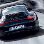 2011 Black Porsche 911 Carrera 4 Wallpaper Rear view