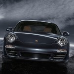 2011 Black Porsche 911 Carrera 4 Wallpaper Front view