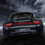 2011 Black Porsche 911 Carrera 4 Wallpaper Rear view