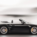 2011 Black Porsche 911 Turbo S Cabriolet Wallpaper Side view