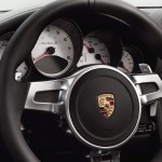 2011 Black Porsche 911 Turbo S Cabriolet Wallpaper Steering wheel