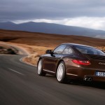 2011 Brown Porsche 911 Carrera S Wallpaper Rear angle view