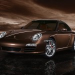 2011 Brown Porsche 911 Carrera S Wallpaper Front angle view