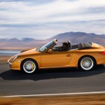 2011 Gold Porsche 911 Carrera 4 Cabriolet Wallpaper Side view