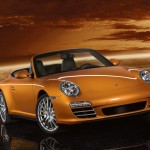 2011 Gold Porsche 911 Carrera 4 Cabriolet Wallpaper Front angle view
