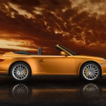 2011 Gold Porsche 911 Carrera 4 Cabriolet Wallpaper Side view