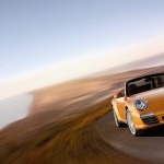 2011 Gold Porsche 911 Carrera 4 Cabriolet Wallpaper Front angle view