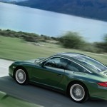 2011 Green Porsche 911 Targa 4 Wallpaper Side angle view