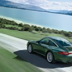 2011 Green Porsche 911 Targa 4 Wallpaper Rear angle side view