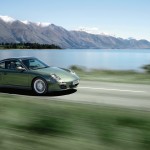 2011 Green Porsche 911 Targa 4 Wallpaper Front angle side view