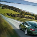 2011 Green Porsche 911 Targa 4 Wallpaper Rear angle side view